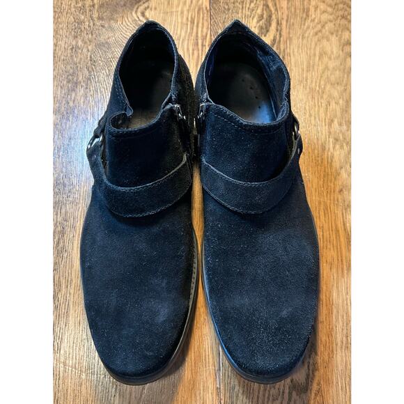 Donald J. Pliner Bakula Monk Boot in Black Premium Italian Suede Leather Sz 10D - Picture 1 of 8